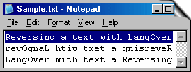 Reverse a text sample